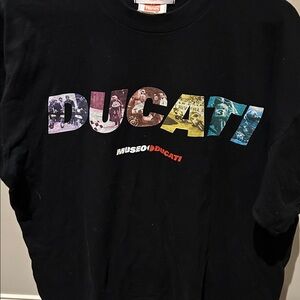 Ducati vintage shirt Black Multicolor Graphic Tee excellent like new condition